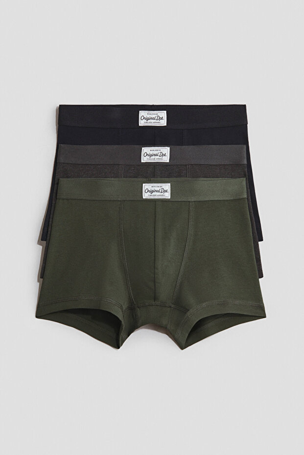 3'lü Pamuklu Boxer Şort