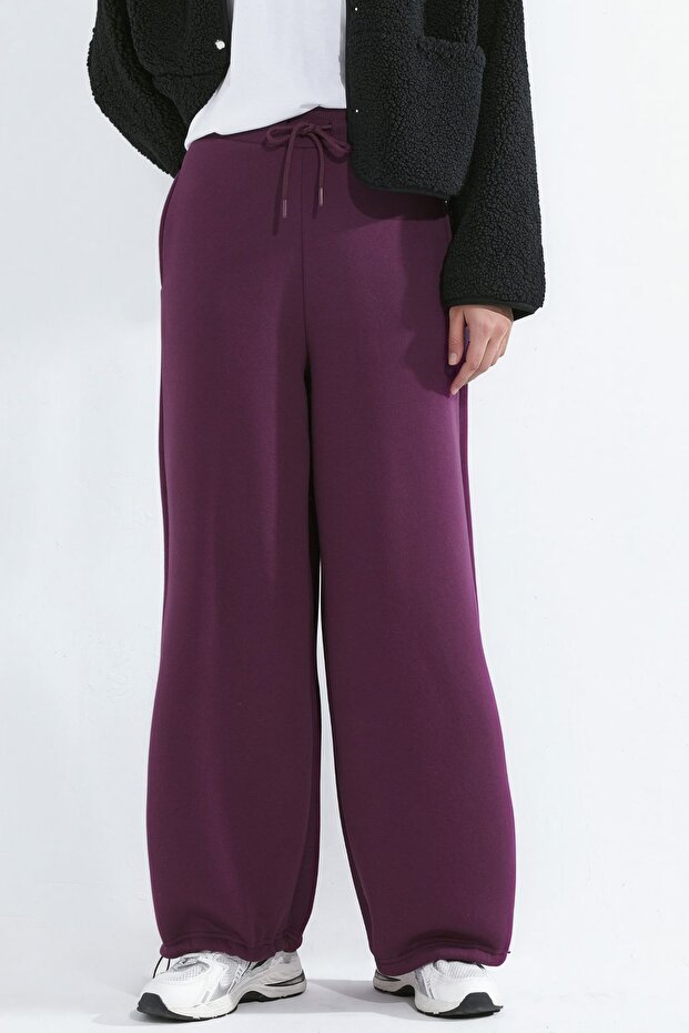 Barrel Fit Basic Şardonlu Eşofman Altı