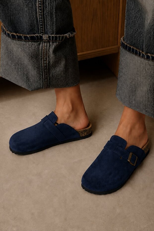 Navy Blue Sabo Slippers 20707