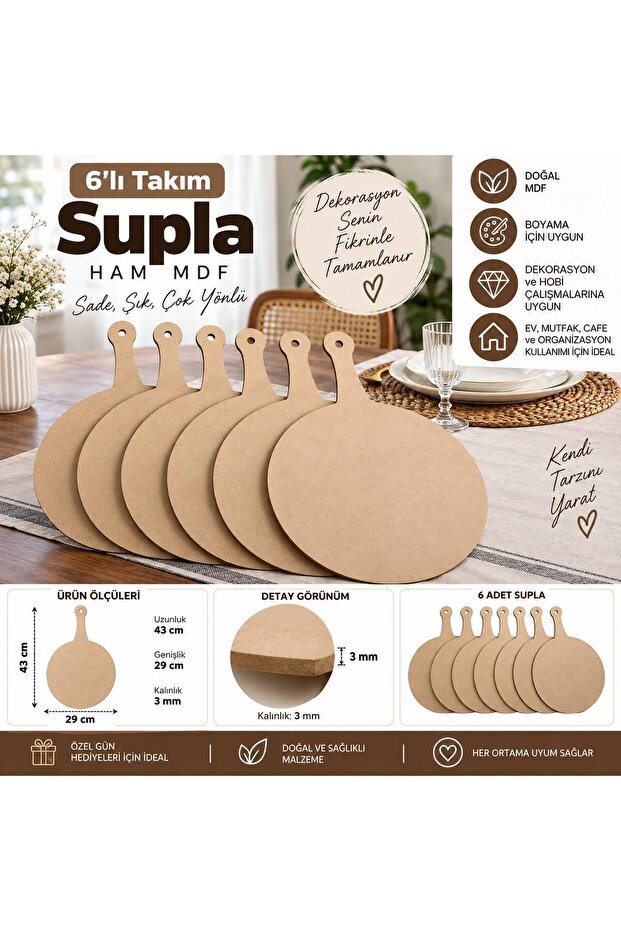 6LI HAM MDF SUPLA 3MM