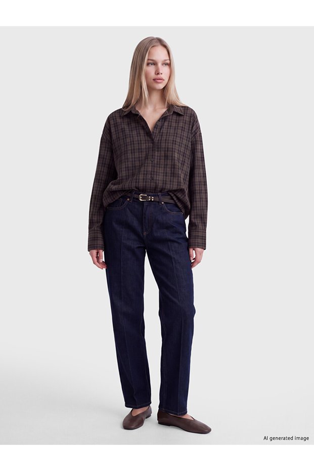 Quality Pieces from Çelebi Store: Arched Straight Fit Women's Jean Trousers
