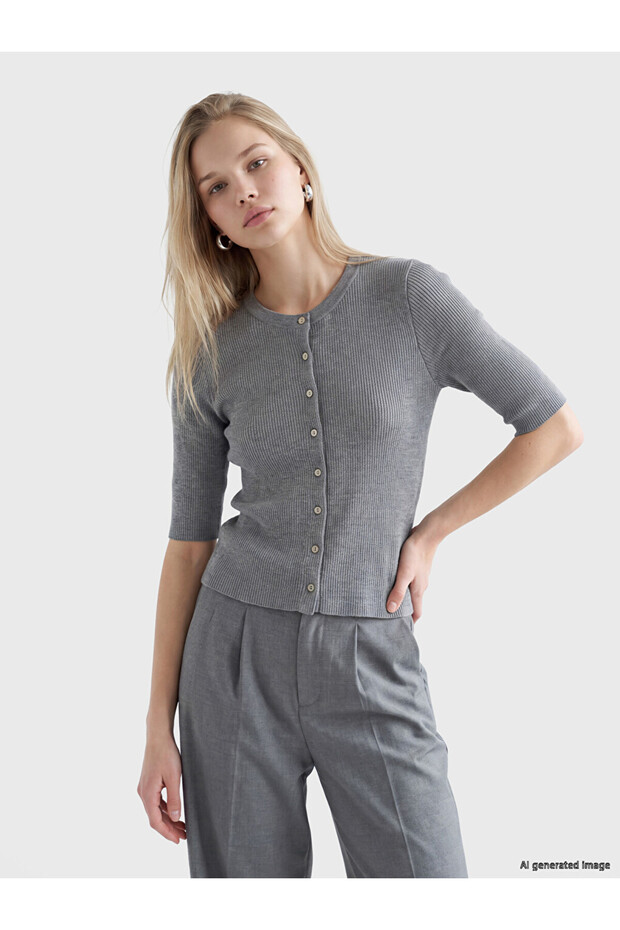 Quality Pieces from Çelebi Store Zero Roba Collar Women's Knitwear Cardigan