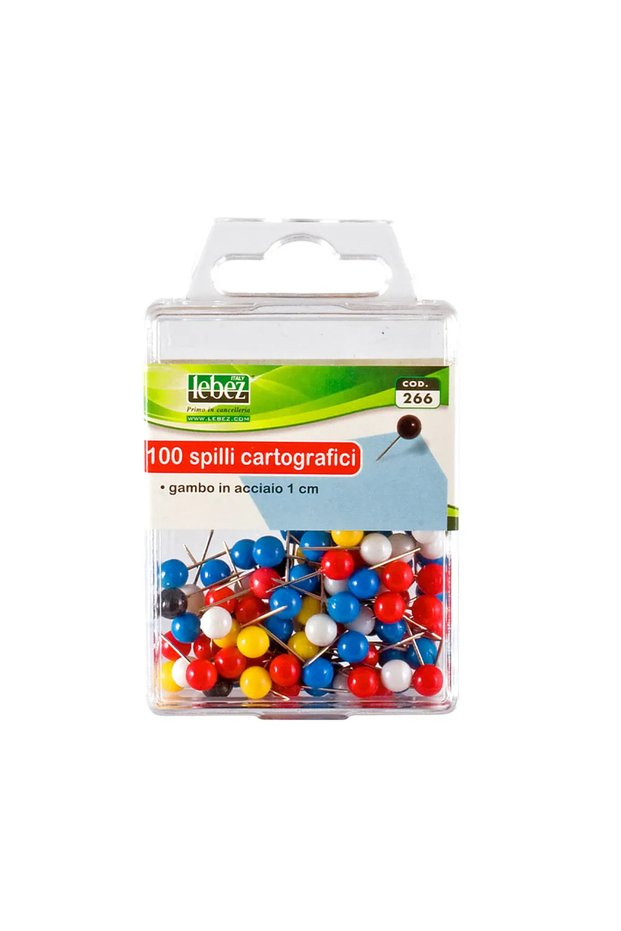 Colored head pins set 100 266 Multicolor
