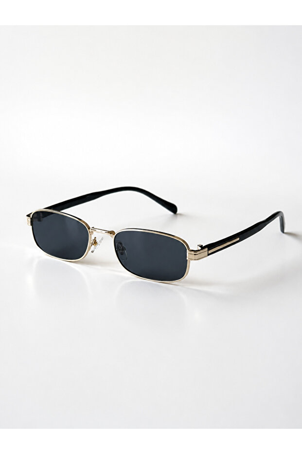 Larin Men's Square Rectangular Eşref Single Sunglasses, Uv400 Protection, Retro Vintage Design, Stylish Premium Eyewear