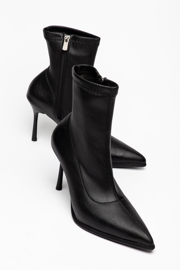 Women's Black Stretch Pointed Toe Boots