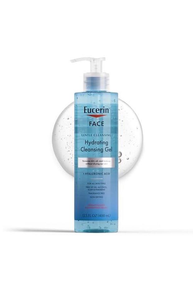 Face Gentle Cleansing Hydrating Cleansing Gel, Daily Face Wash and Makeup Remover with Hyaluronic Acid, 13.5 Fl Oz Bottle