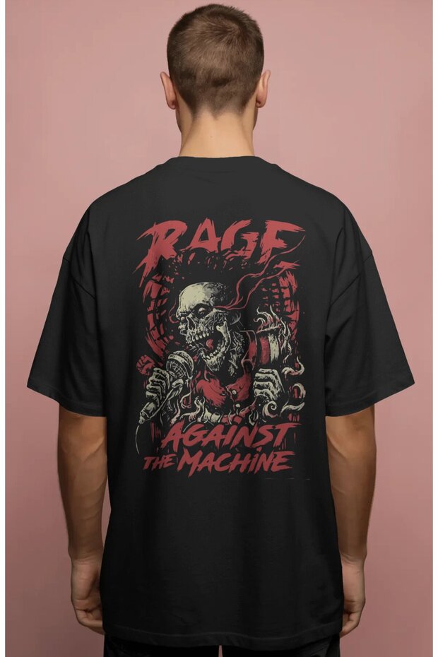 Rage Against the Machine Rock Metal Music Band Printed Unisex Oversize Premium T-Shirt