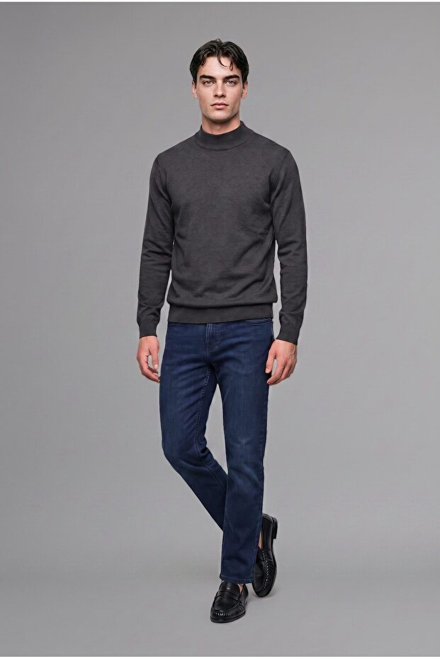 Regular Fit Turtleneck Basic Knitwear Sweater A5282Ax26Au