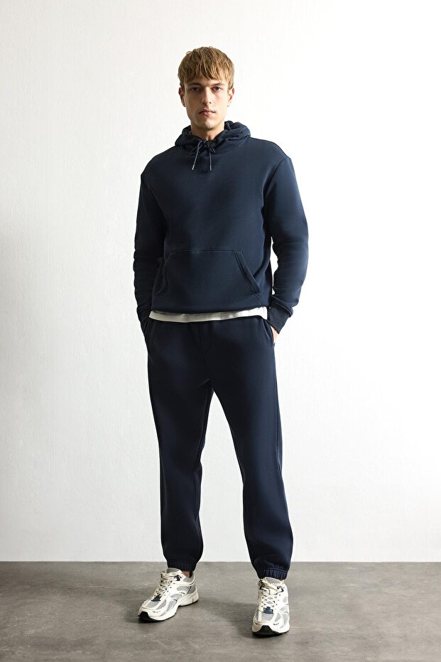 Regular Fit Lace-Up Waist Jogger Basic Sweatpants E6326Ax26Au