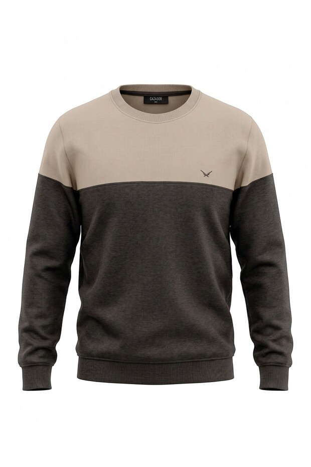 Men's Beige Jazz 56420 Selanik Bis.Yk. Sweat Sweatshirt