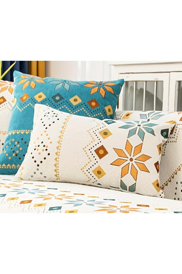 1pc Bohemian Style Sofa Covers, Non-Slip Non-Stretch Sofa Covers, pet friendly and is a great option for sectional sofas