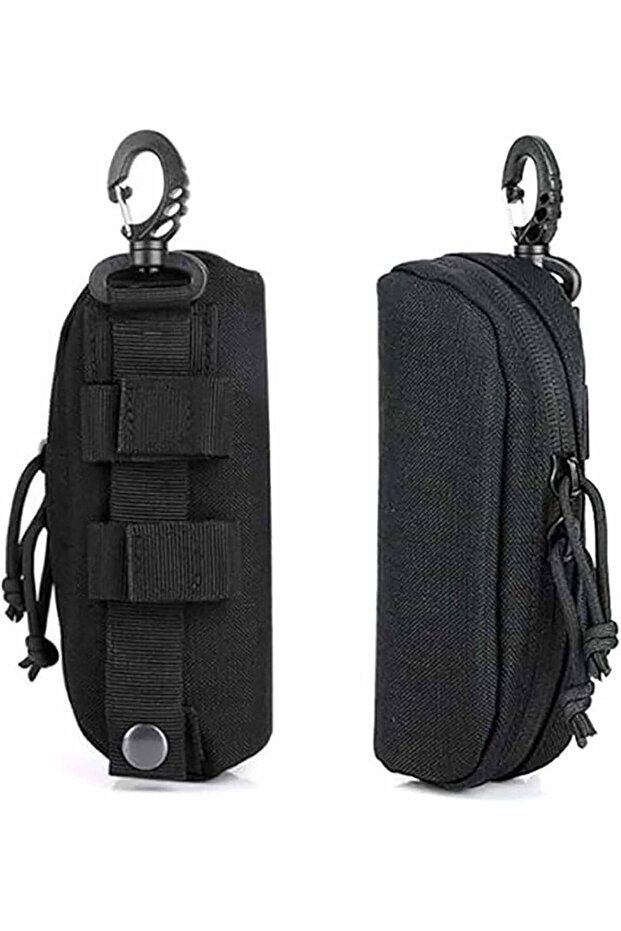 Shockproof Portable Eyeglasses Case,1000D Nylon Hard Shell Protective Case for Sunglasses and Frames,Black