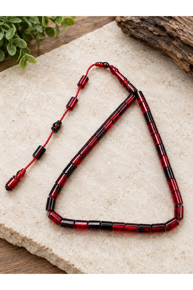 Special Color Full Cut Model Ankle Length Salih Master Made Fire Amber Prayer Beads