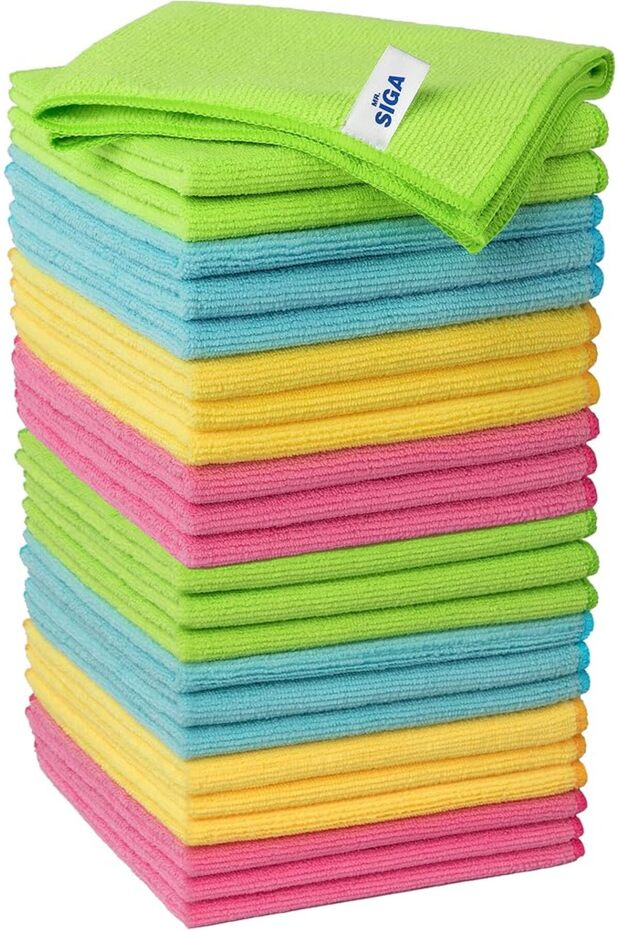 Microfiber Cleaning Cloths, Streak Free Microfiber Towels, 24 Pack