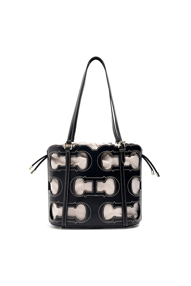 Black Cut-out Handbag