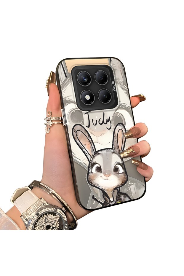 Case for Xiaomi Redmi Note 14 Pro 4G/5G Compatible Cartoon Fox Judy Pattern Case Acrylic Hard Back Silicon Edges