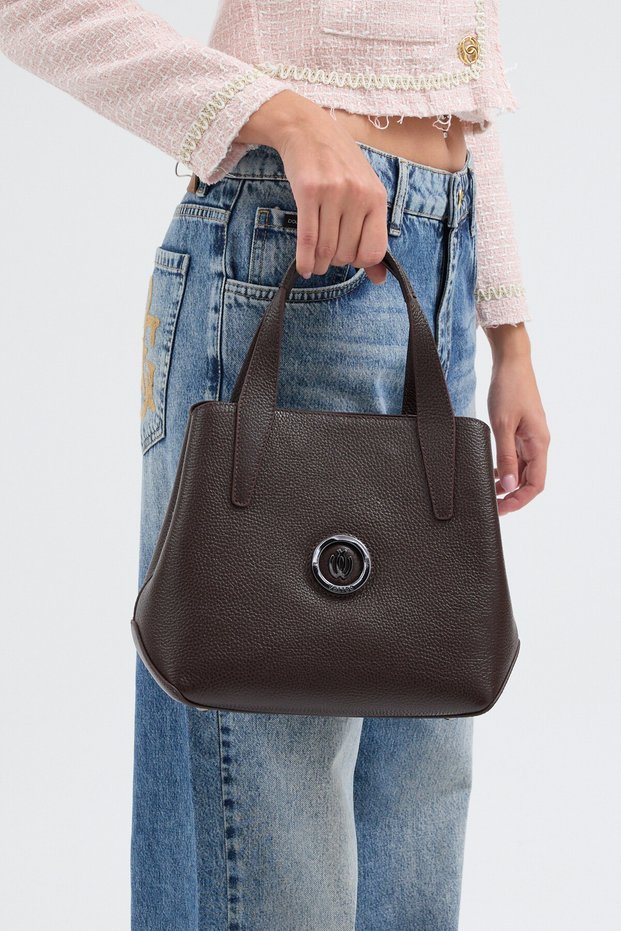 Italian Design 100% Genuine Leather Women's Hand and Shoulder Bag - Handcrafted Italian Style Crossbody Model