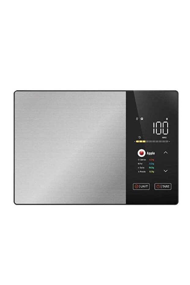 Smart Food Scale 5kg with App & Calorie Tracker – High-Precision Digital Kitchen Scale for Nutrition Analysis, Meal Prep, Baking & Fitness, 1g Accuracy, Stainless Steel, LED Display, Multi-Un