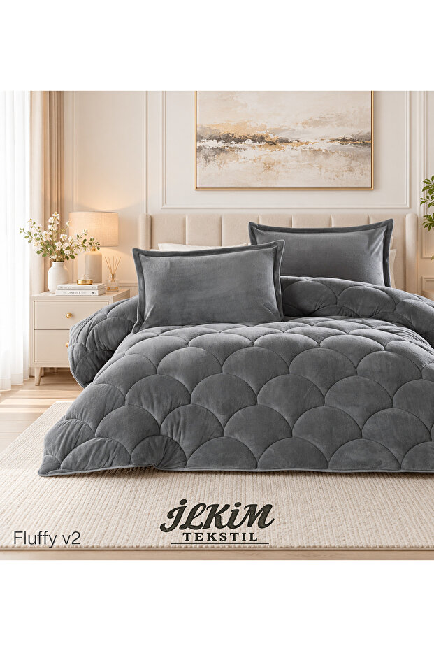 "With a Gift" Single-Size Double-Sided 155X215 Welsoft Quilt''Ultra Filled'' (New Season)