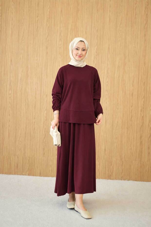 Women's Skirt Suit Burgundy