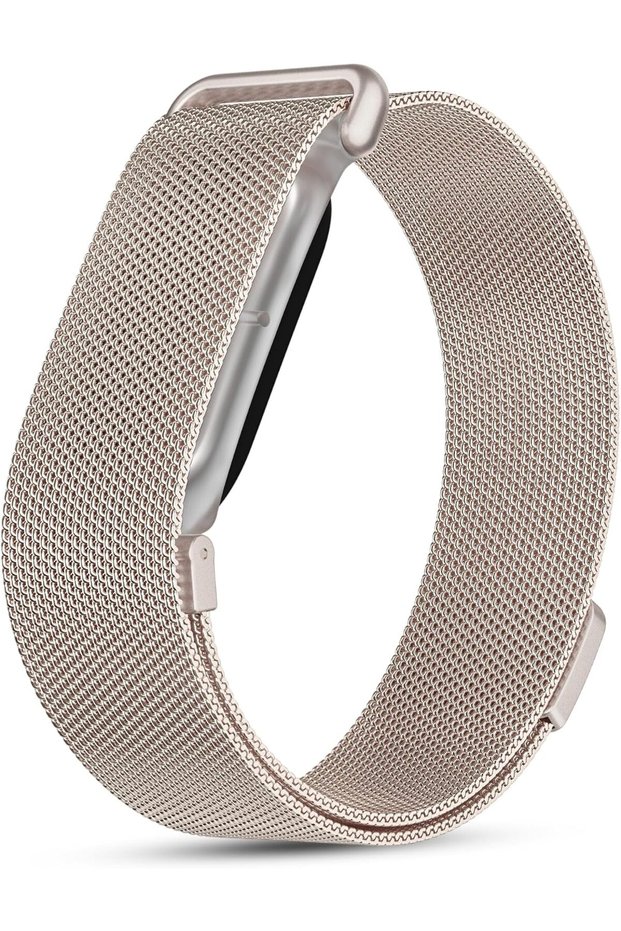 Google Fitbit Air Magnetic Metal Mesh Band, Adjustable Stainless Steel Milanese