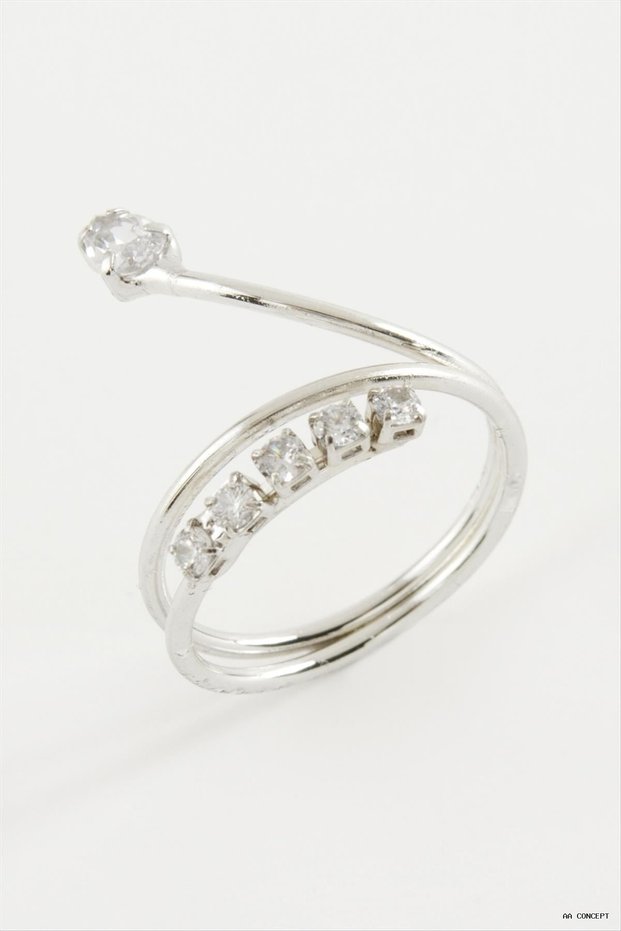 CONCEPTA Snake Ring with Zircon (233914) Silver-Colored