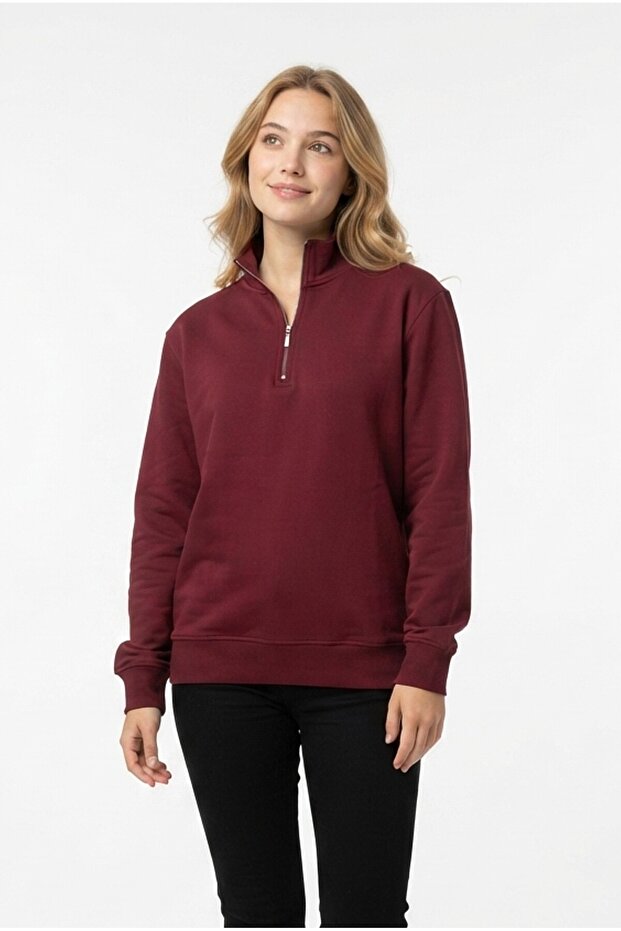 Women's Half-Zip Casual Comfortable Cut Sweatshirt