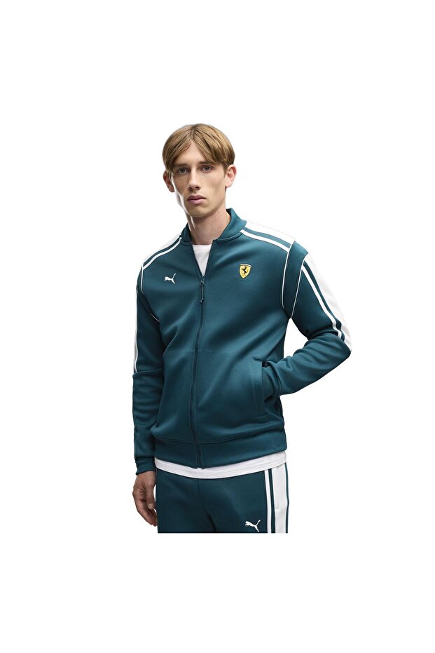 637057-14 Ferrari Mt7 Track Jkt Men's Jacket Green