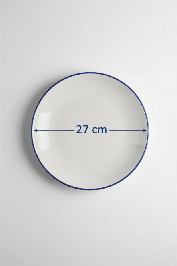 Valencia Serving Plate 27cm Rim Navy Blue