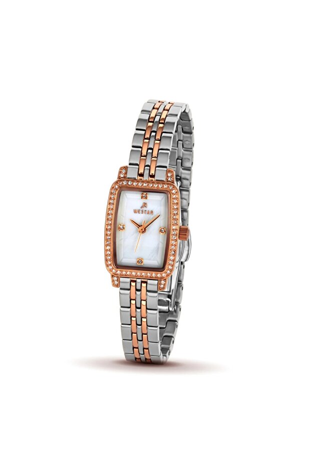 Ornate Ladies MOP White Dial 19x25 mm Quartz Watch
