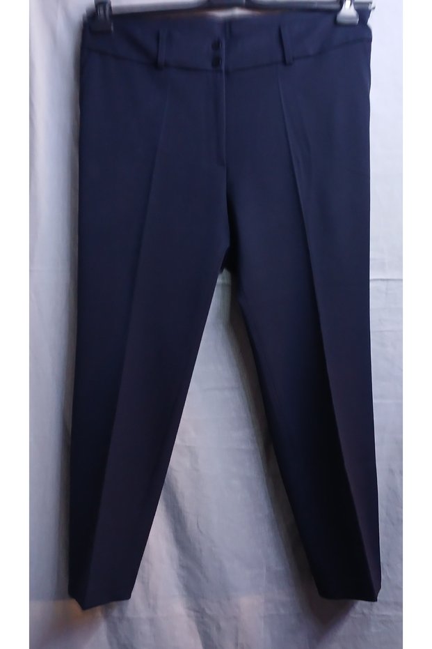 Women's Winter Navy Blue Fabric Pants
