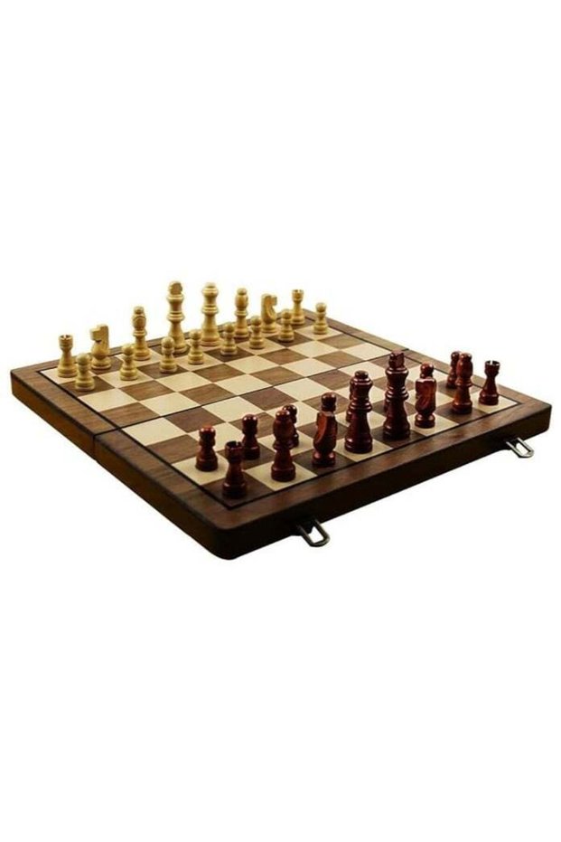 Magnetic Wooden Chess & Checkers Set for Kids – Classic Strategy Game for Family Fun & Learning | Portable Educational Board Game Combo for Children