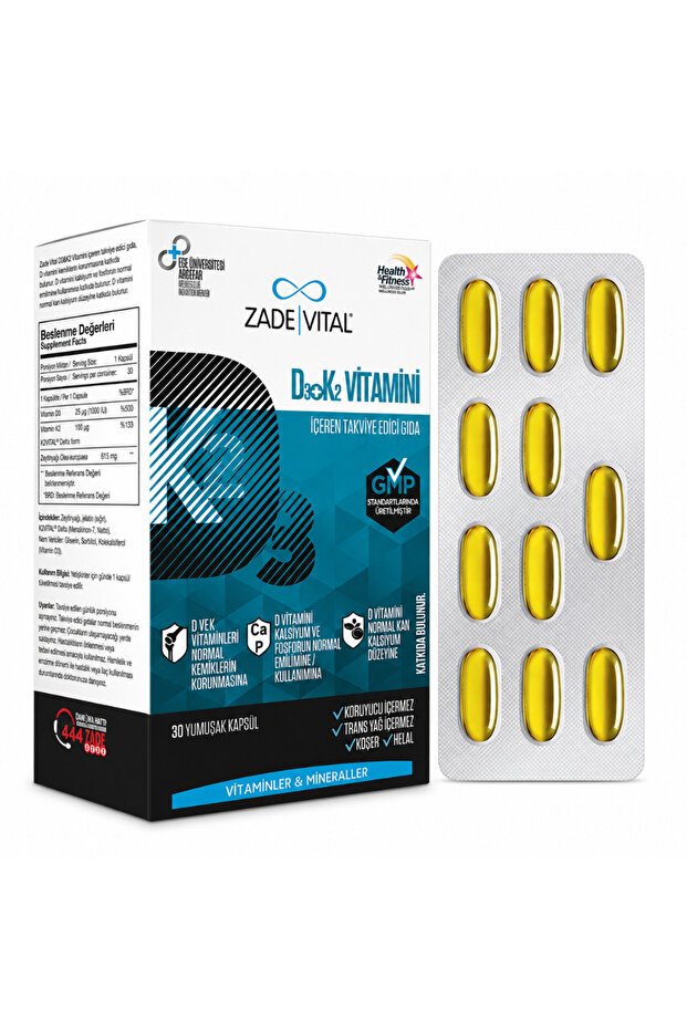 D3+K2 Vitamini 30 Kapsül