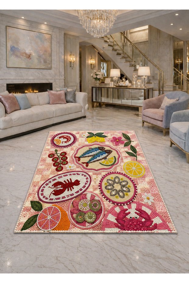 Sdt Mixed Patterned Modern Woven Base Decorative Carpet Sdtamor1508