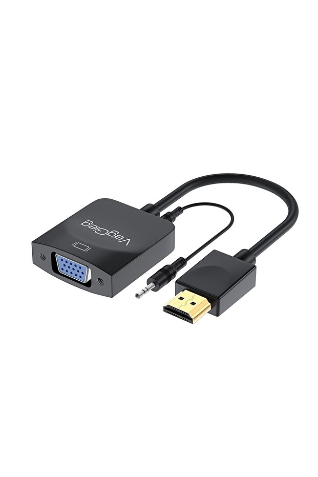 HDMI to Vga Converter Adapter Full Hd 1080P 60Hz with 3.5mm Audio Output