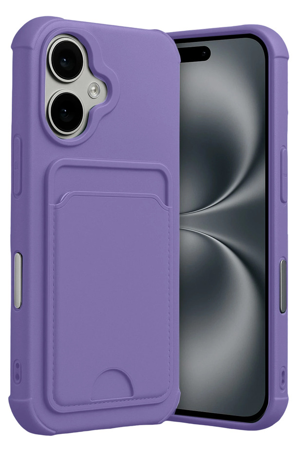 Spt-Gld Newface iPhone 17 Kelvin Silicone with Business Card Holder (162729) - Lilac