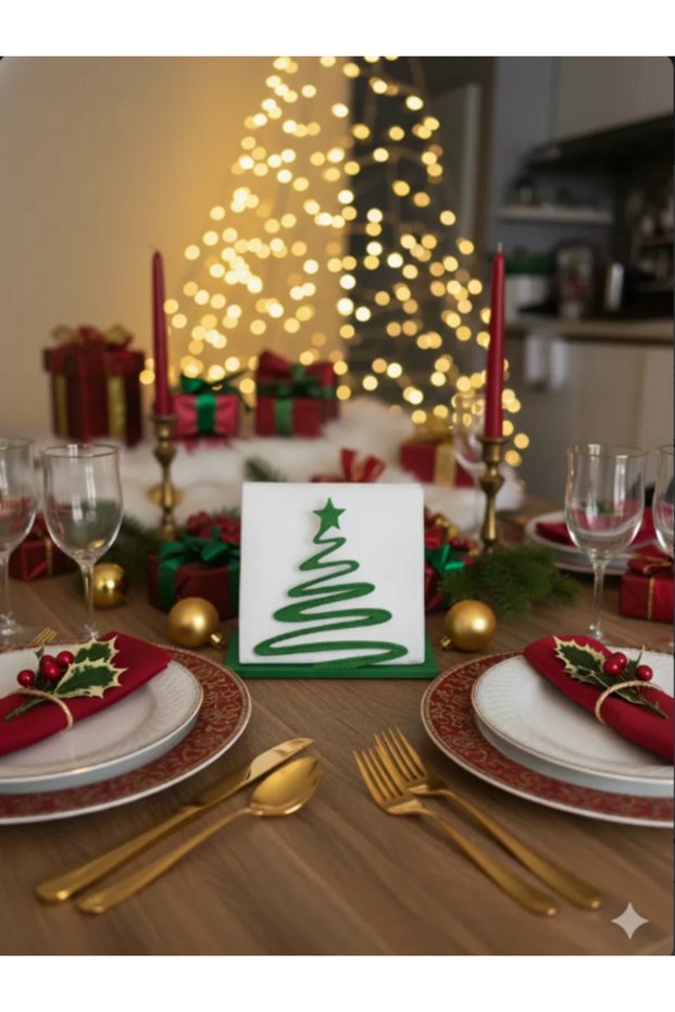 New Year's Tree Shaped Napkin Holder