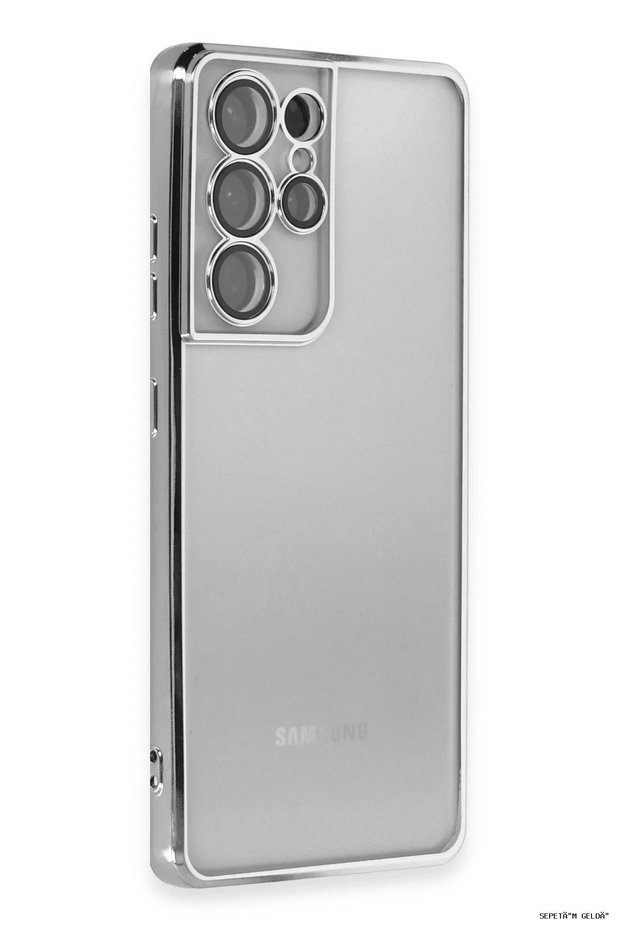 Spt-Gld Newface Galaxy S21 Ultra Case with Lens Silicone (160307) - Silver