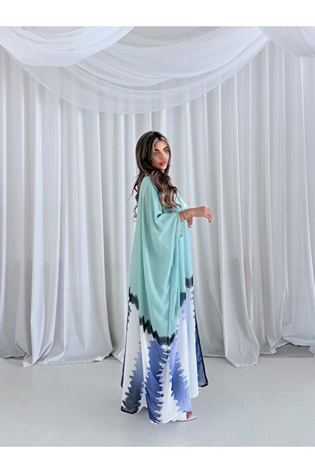 Mwt5213 - Chiffon Printed Abaya
