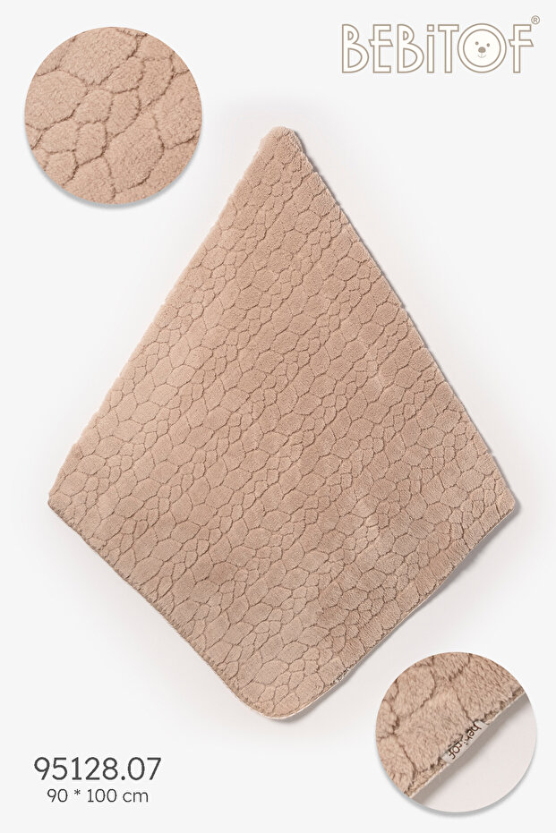 Mosaic Embossed Pattern Baby Blanket 88*100
