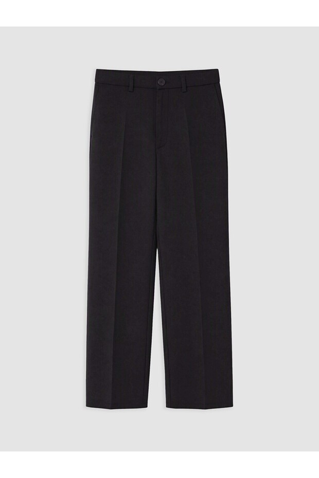 Özmarka New Season Black Regular Fit Women's Trousers