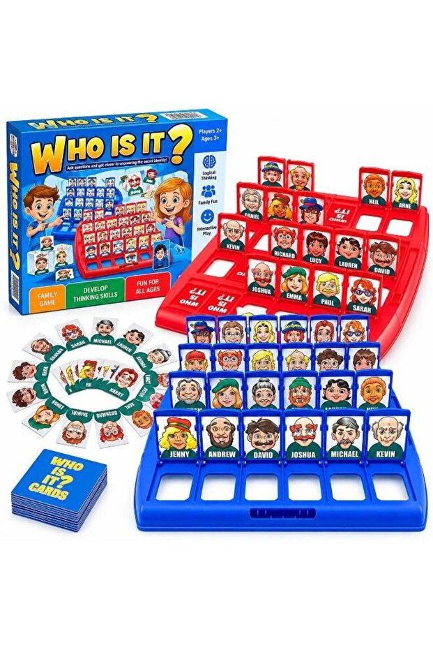 Who Is It Guessing Board Game for Kids, Classic Guess Who Family Game with Character Cards, Interactive Question & Answer Game for Children, Family Game Night & Parties