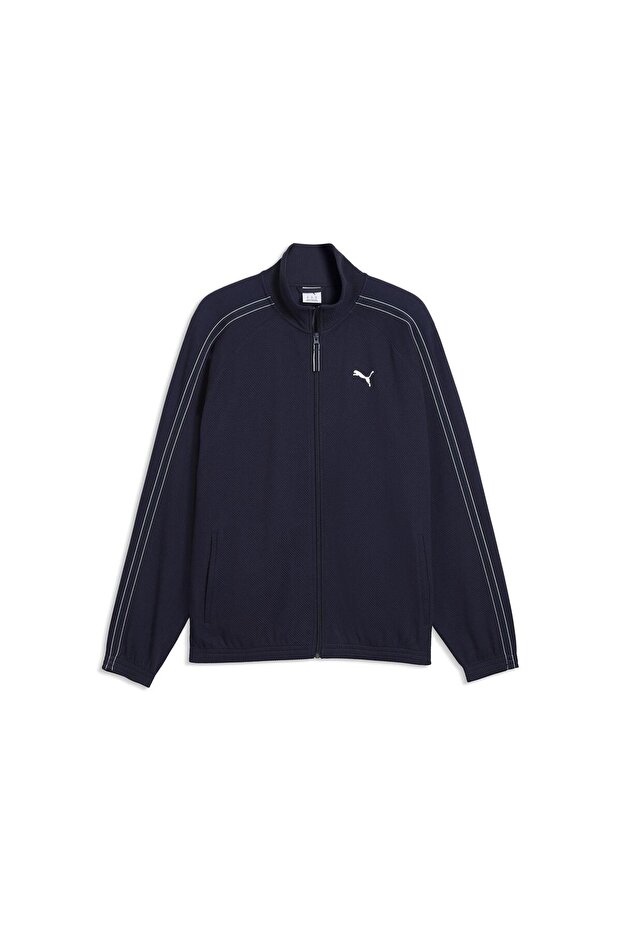 694298-06 Class Relaxed Material Men's Jacket Navy Blue