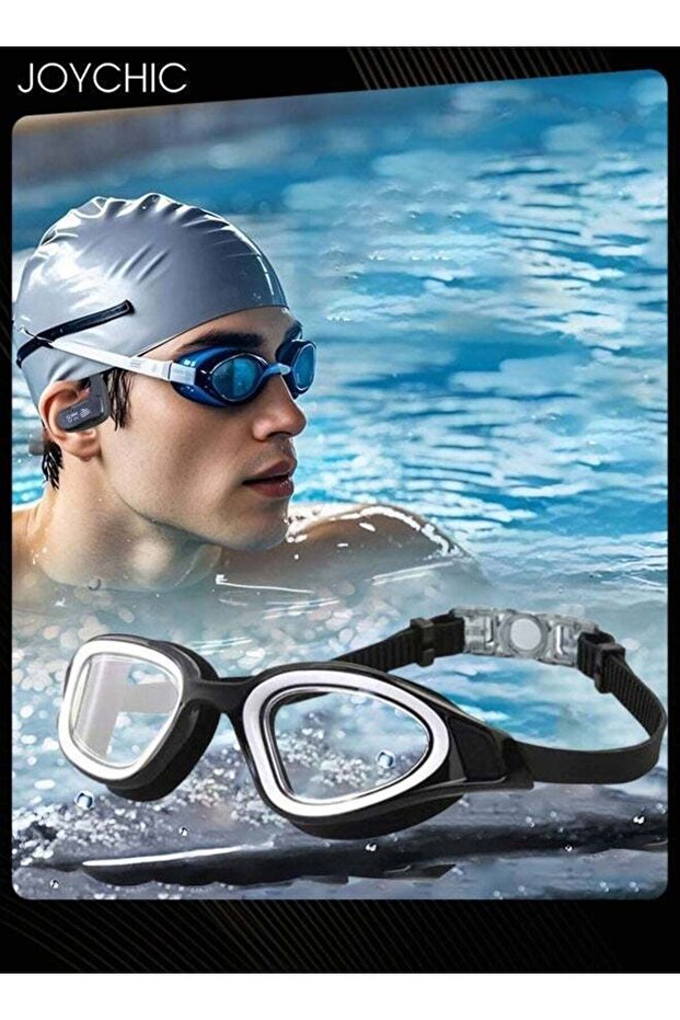 High Clarity Waterproof Anti Fog Swim Goggles with Adjustable Strap for Men Swimming