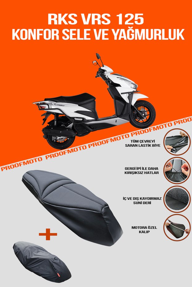 Rks Vrs 125, Vrs 125 Pro Comfort Saddle and Rain Cover
