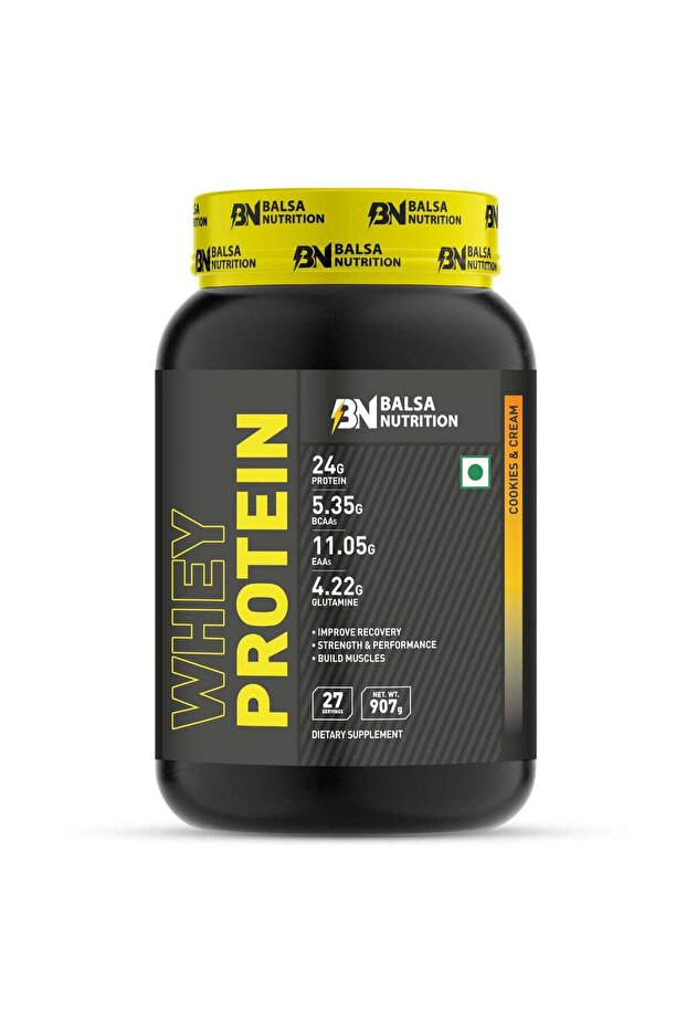 Whey Protein Powder- 907g, 33g per Serving (Cookies & Cream)
