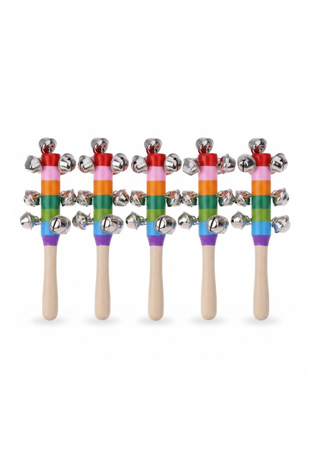 5-Piece Wooden Rattle Children's Rhythm Instrument