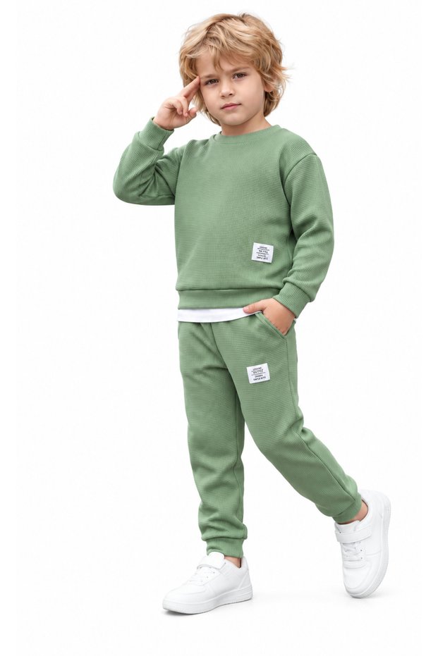 Boy's Tracksuit Set Waffle Fabric |   2 Thread Comfortable Casual Sports Set |   New Season