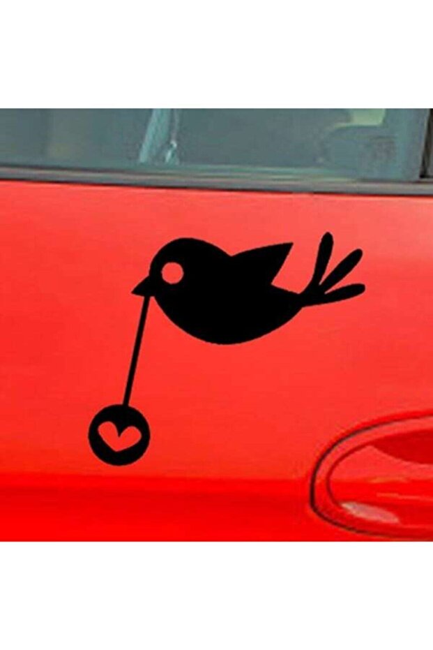 Cartoon Little Bird Design Auto Windshield Custom New Sticker Black 13*15 cm