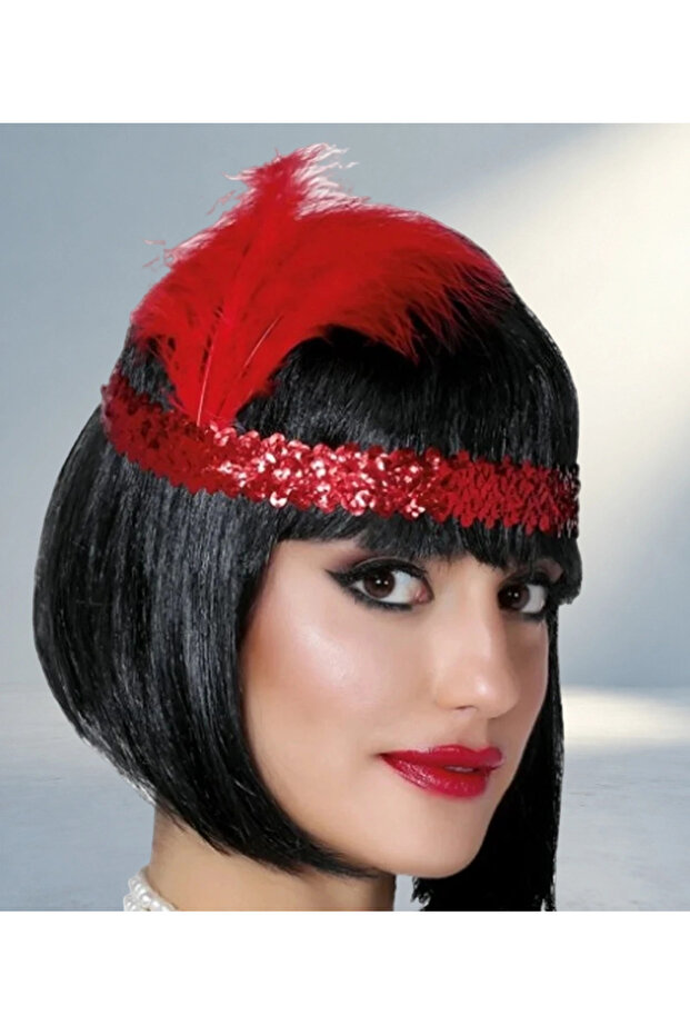Fun Red Furry Hairband for Party Celebrations